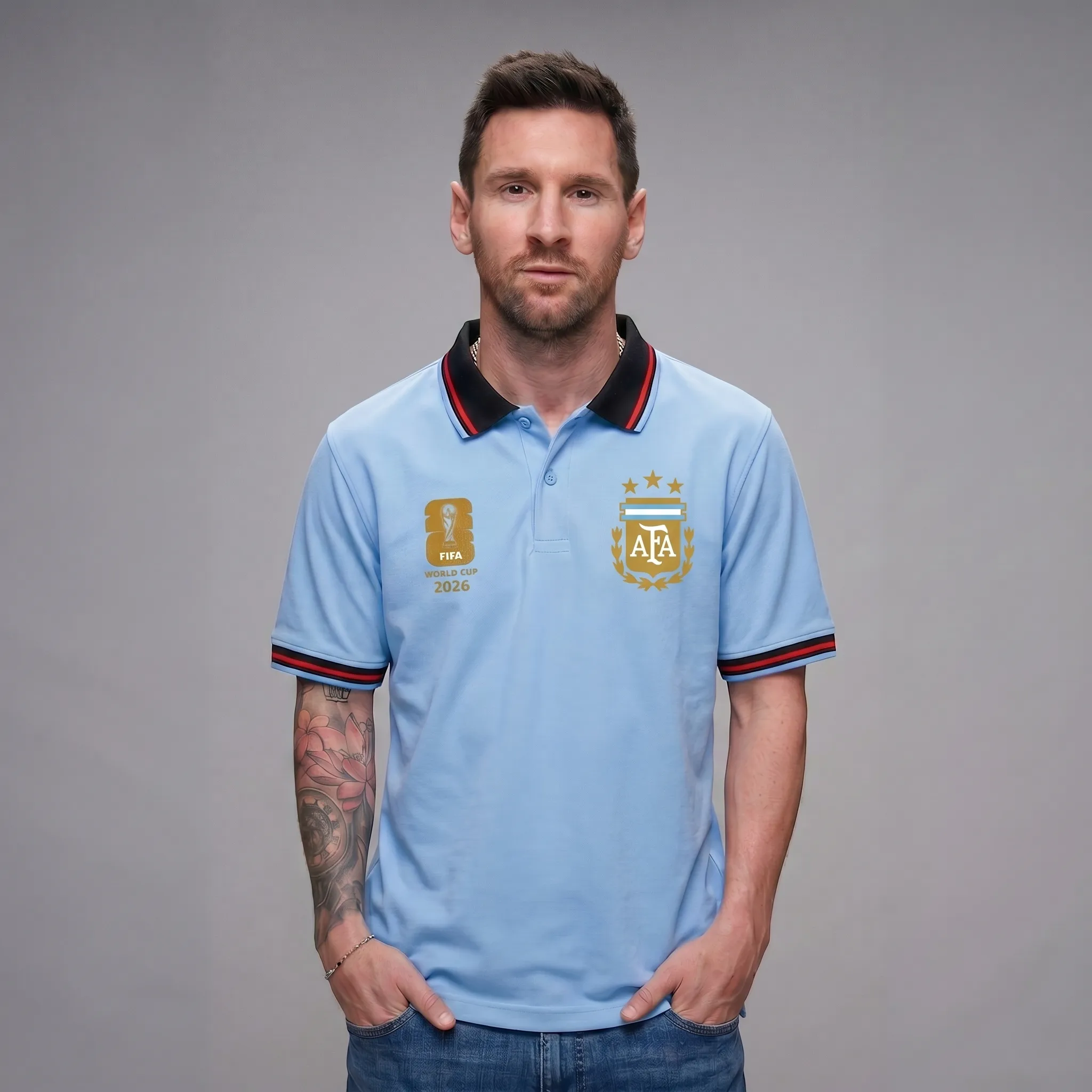 Premium Jersey Polo Shirt - FIFA World Cup 2026 Argentina Edition