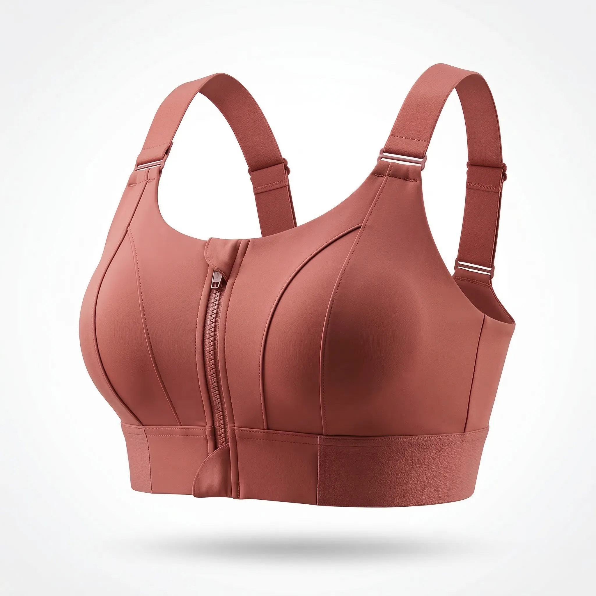 Front Zipper Sports Bra