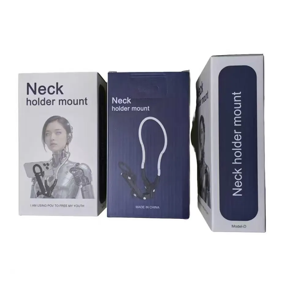 Hands-Free Magnetic & Flexible Neck Phone Holder Mount – 180° Adjustable POV Vlogging Bracket for Bike Riding, Unboxing, Cooking & Travel Recording