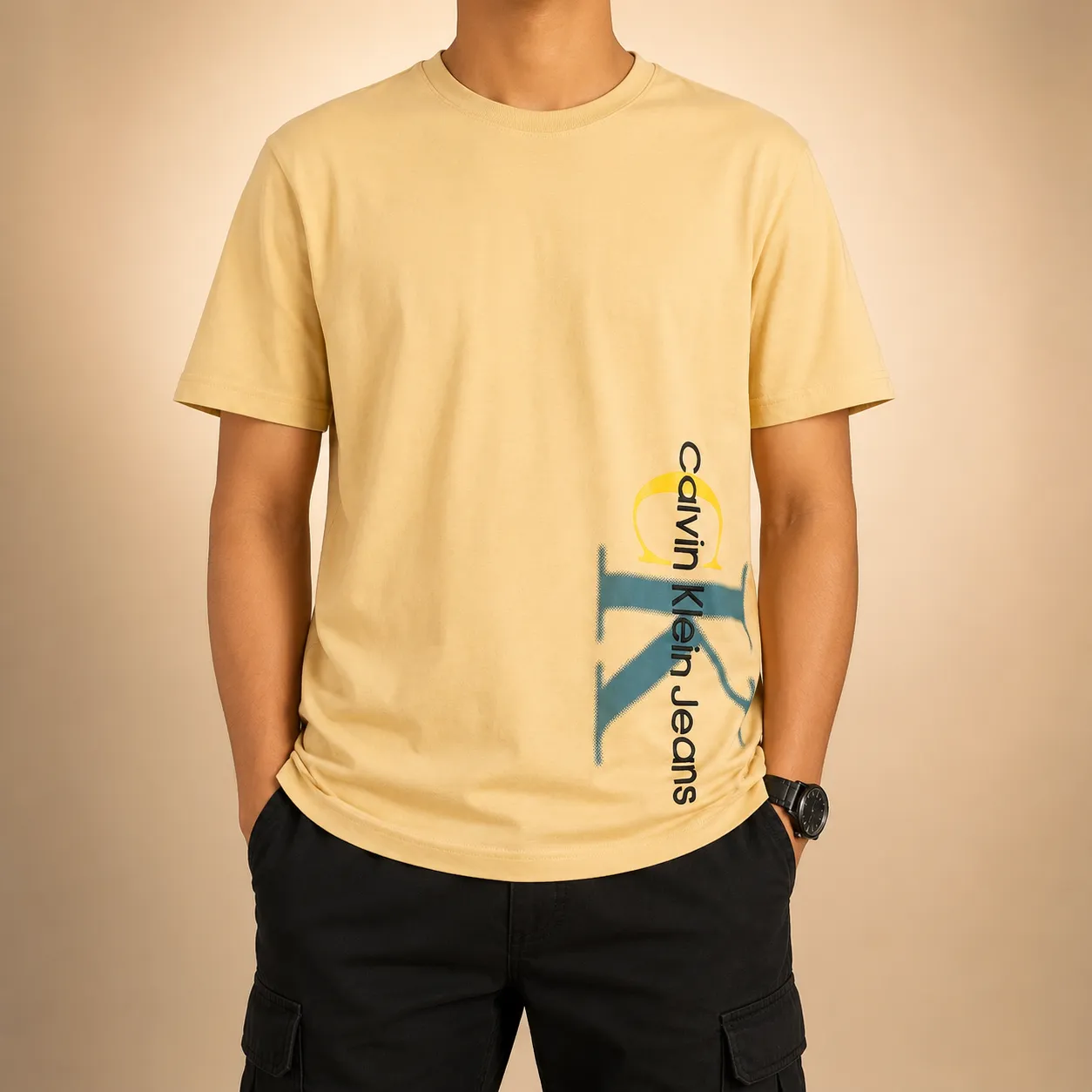 Export Brand Summer T-Shirt- Yellow