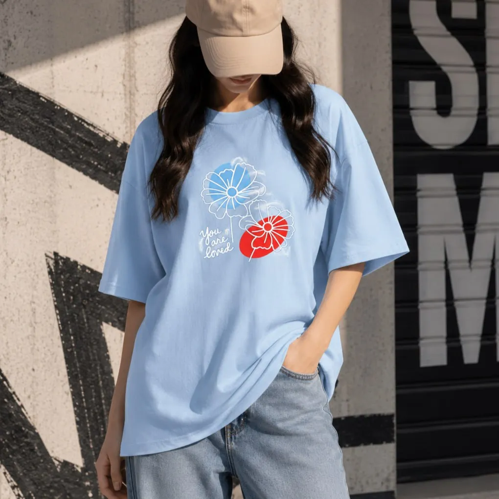 Lovely Drop shoulder T-shirt for Women