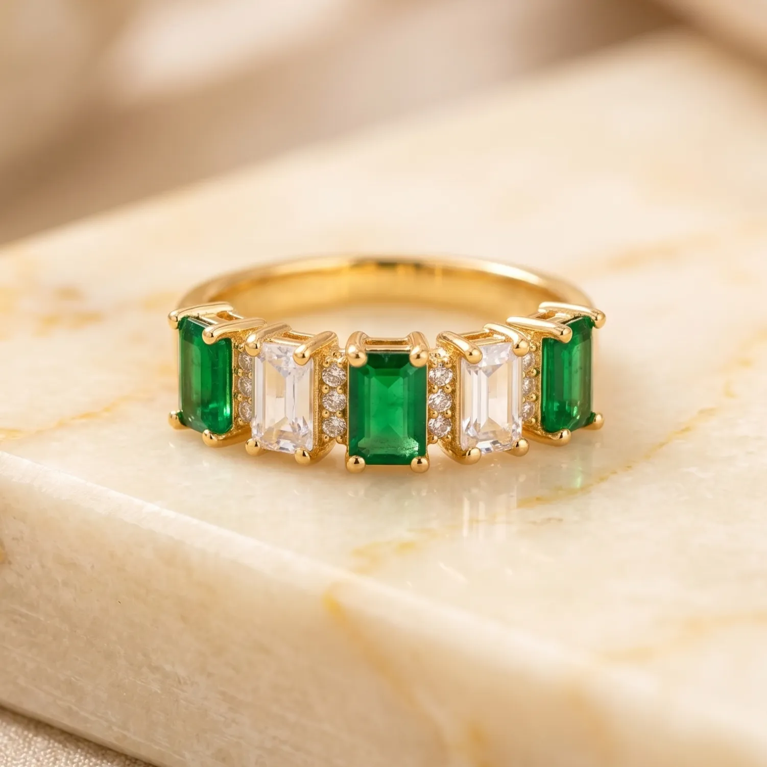 vibrant gold ring adorned with colorful gemstones,