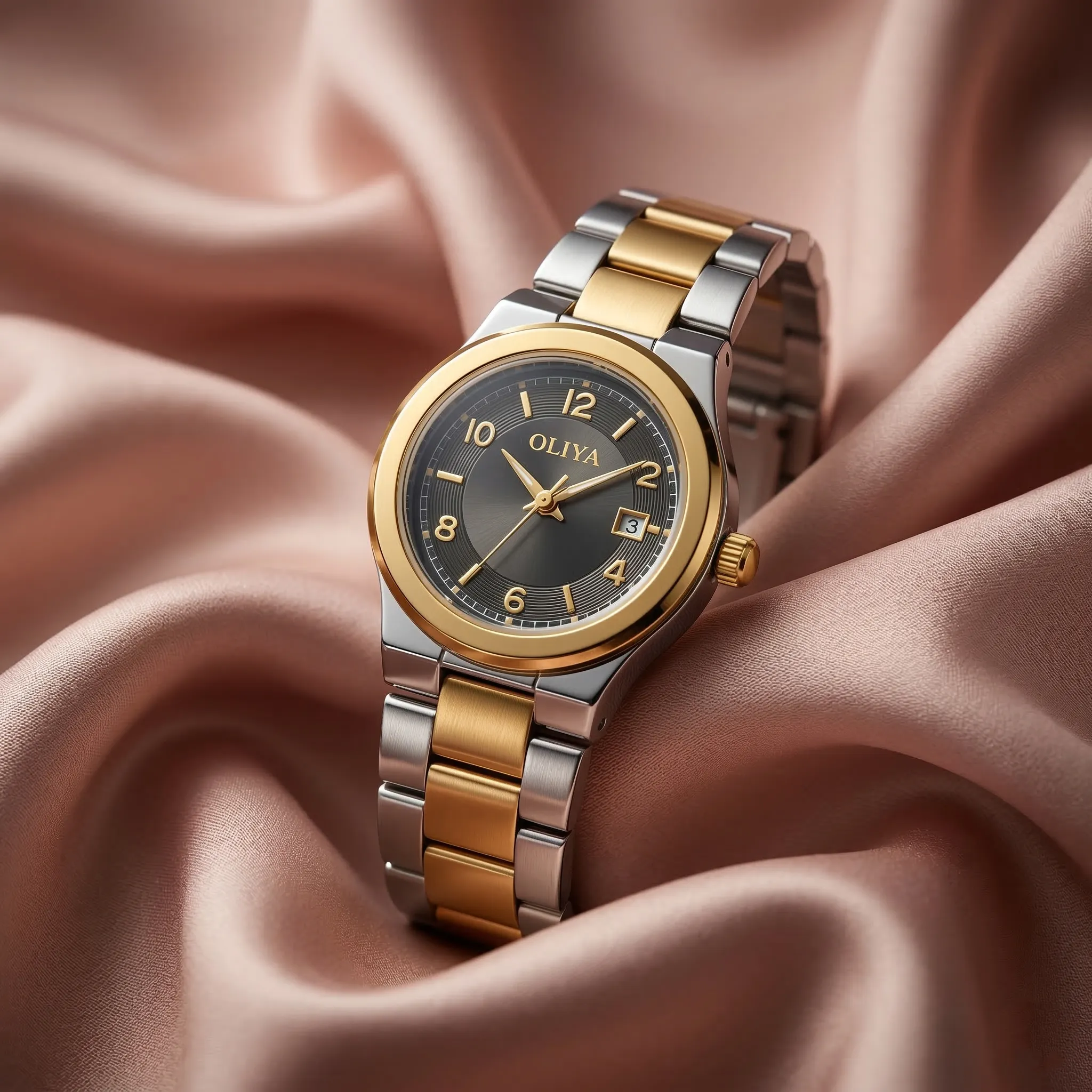 OLIYA Luxury Trendy Elegant Design Men's  Watch 100% waterproof