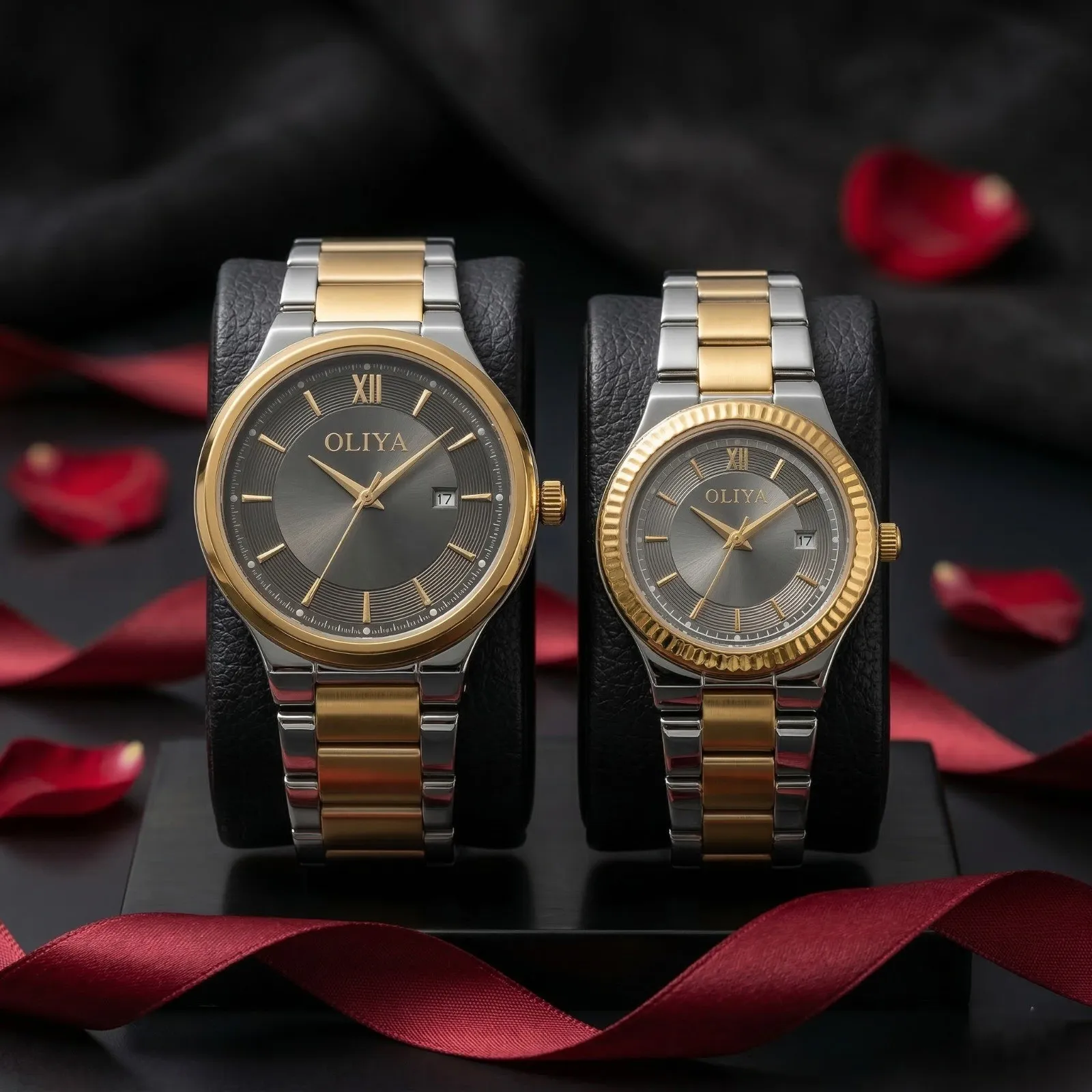 Couple  OLIYA Luxury Trendy Elegant Design  Watch 100% waterproof