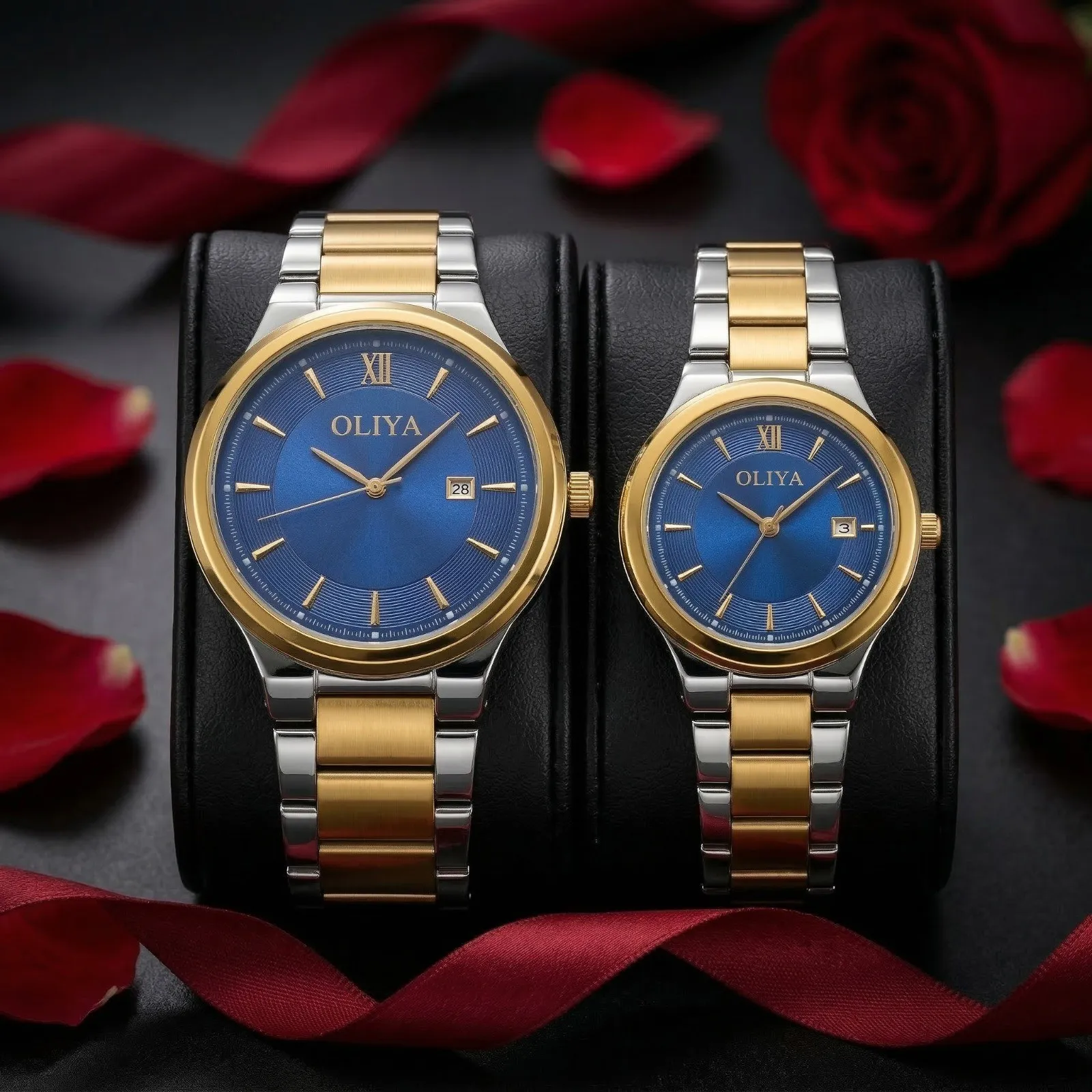 Couple  OLIYA Luxury Trendy Elegant Design  Watch 100% waterproof