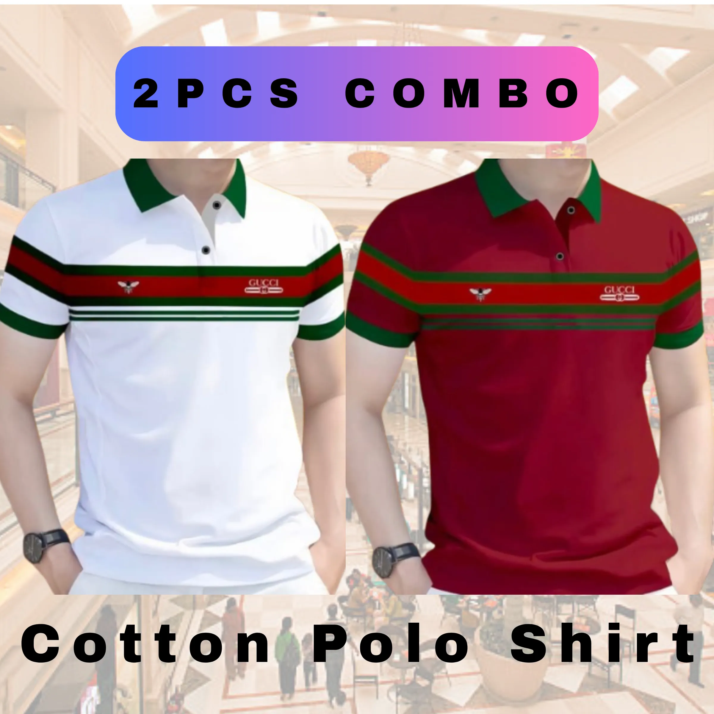 Combo Cotton Polo Shirt For Men's