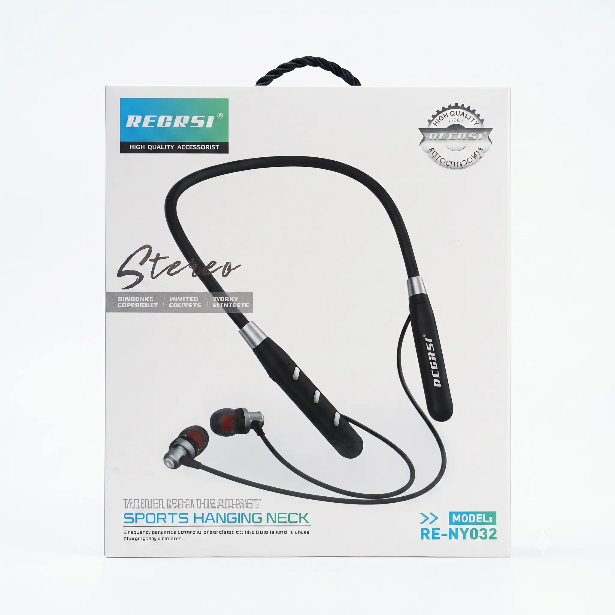 Regrsi RE-NY032 Wireless Bluetooth Neckband | Lightweight Sports Earphones with 8 Hours Playtime, Clear Sound & Fast Charging