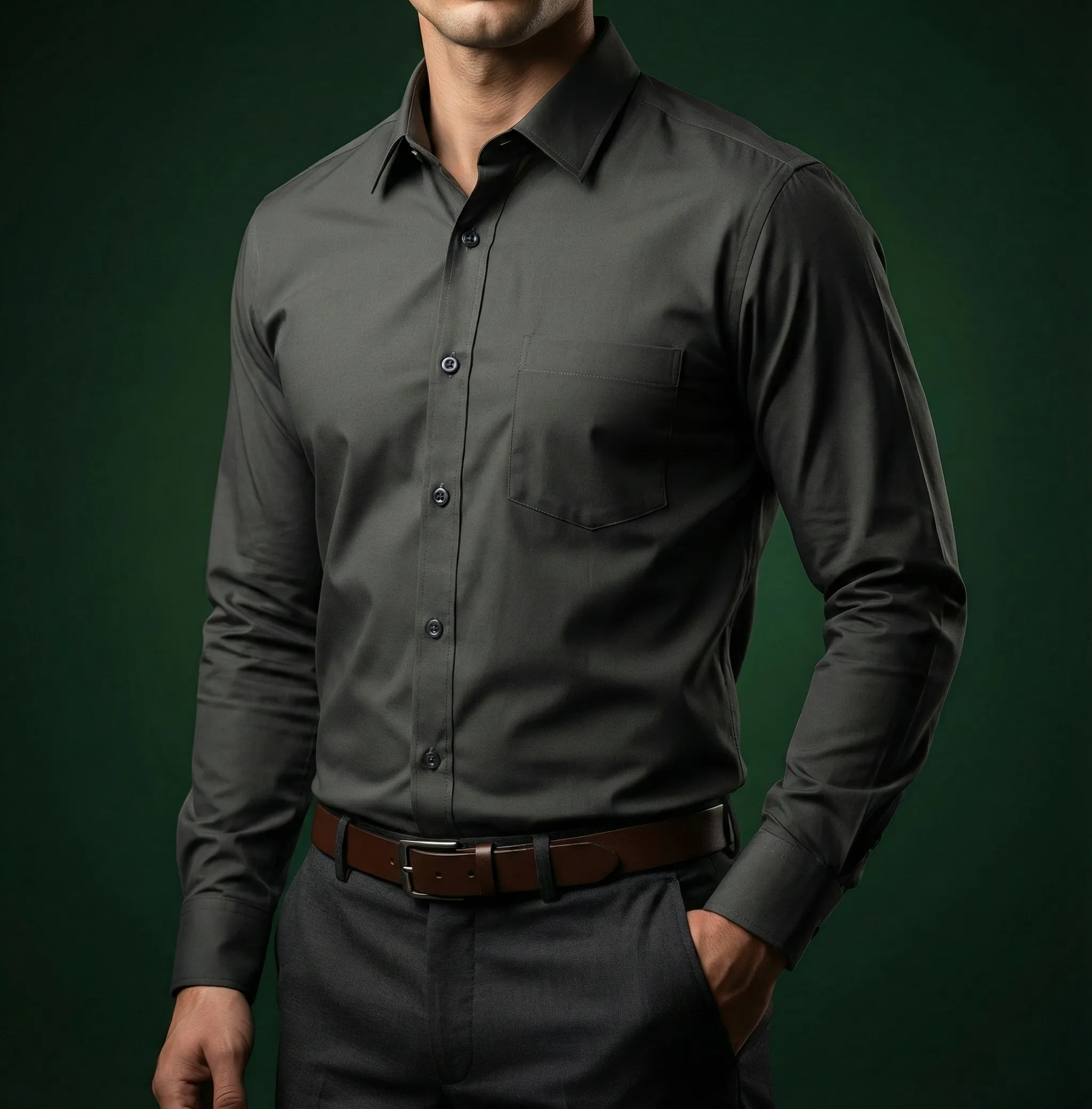 Premium Formal Shirt (Ash)