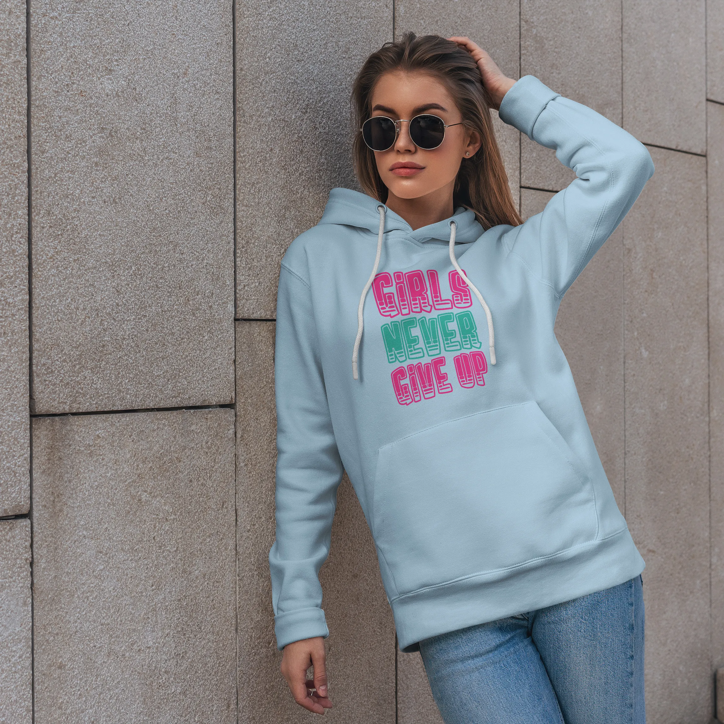 WinterWhisper Ladies Hoodie ( Sky Blue )