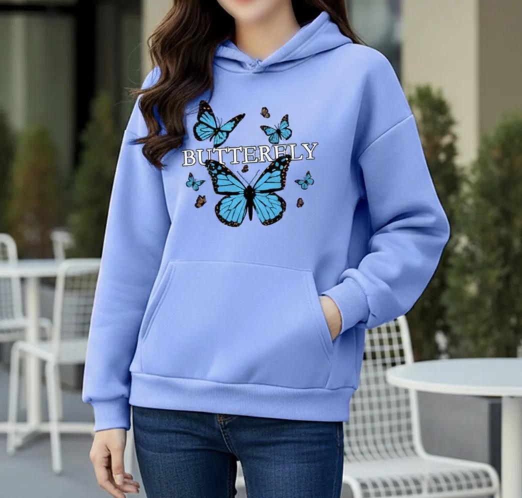 Premium Comfortable Printed Ladies Winter Hoodie