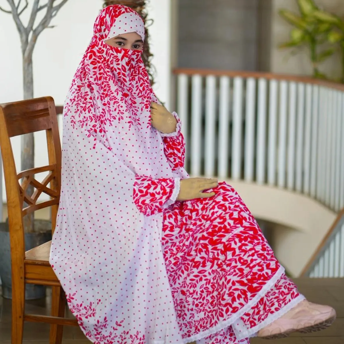 Elegant Palazzo long Khimar Set