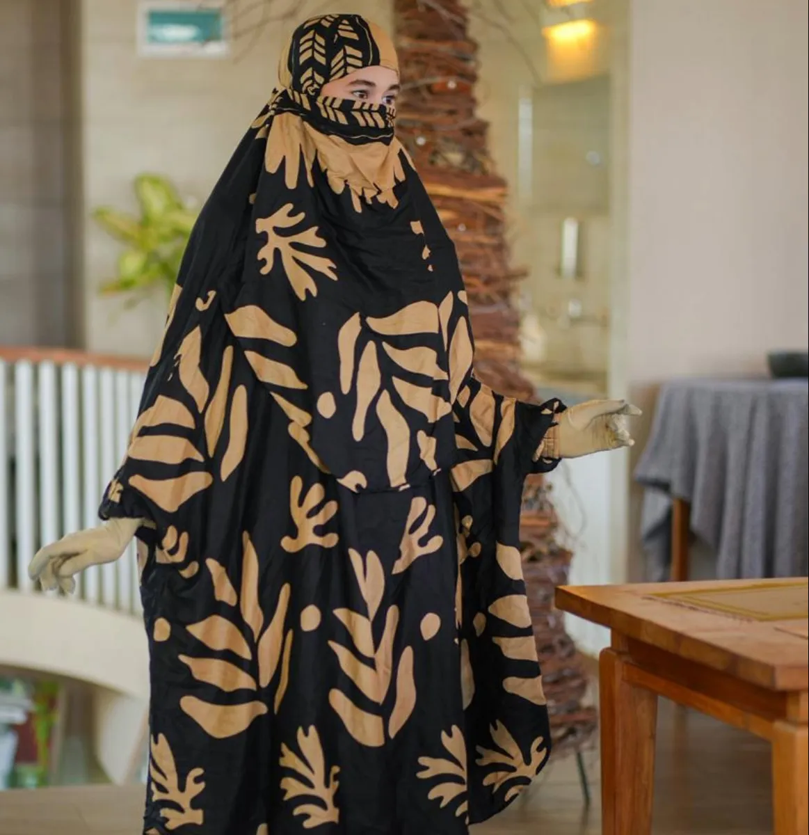 Elegant Palazzo long Khimar Set