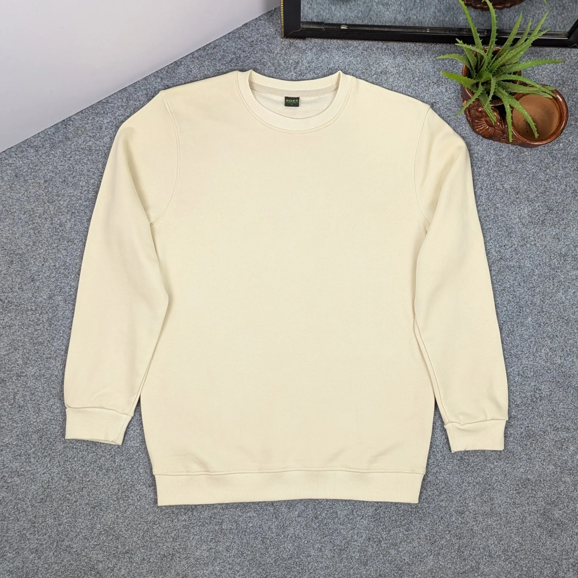 Full Sleeve Sweat Shirt (Cream)
