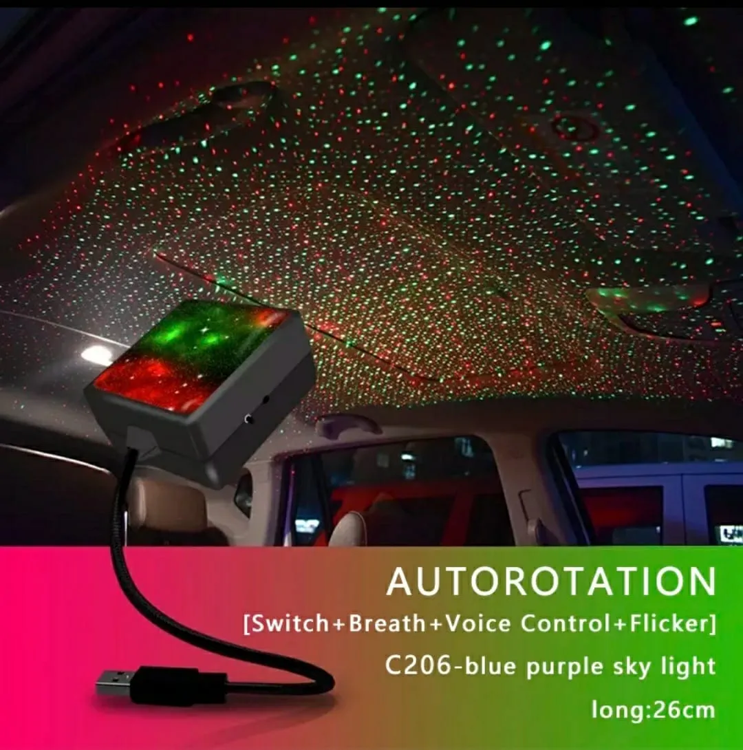 Automatic Dancing -  Interior Car/Room - Romantic atmosphere Decoration Laser Light.