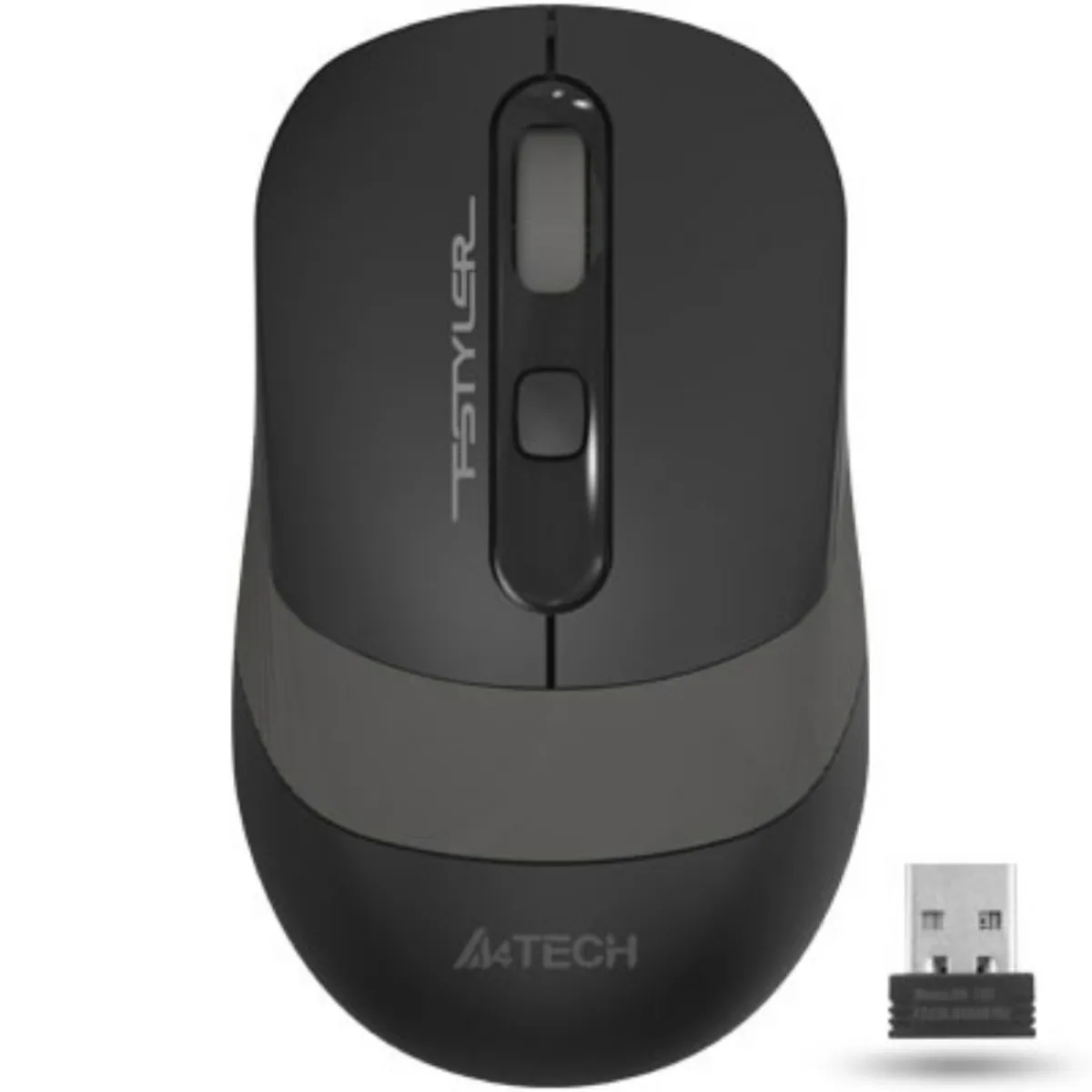 A4Tech FG10 2.4GHz Wireless Optical Mouse – Silent Click, Ergonomic Symmetric Design, 10-15M Range, Nano USB Receiver & Long Battery Life