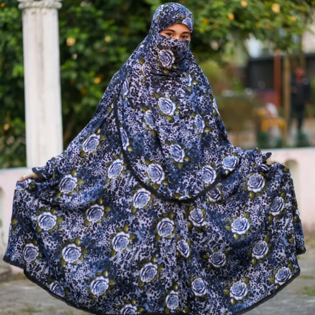 Elegant Palazzo long Khimar Set