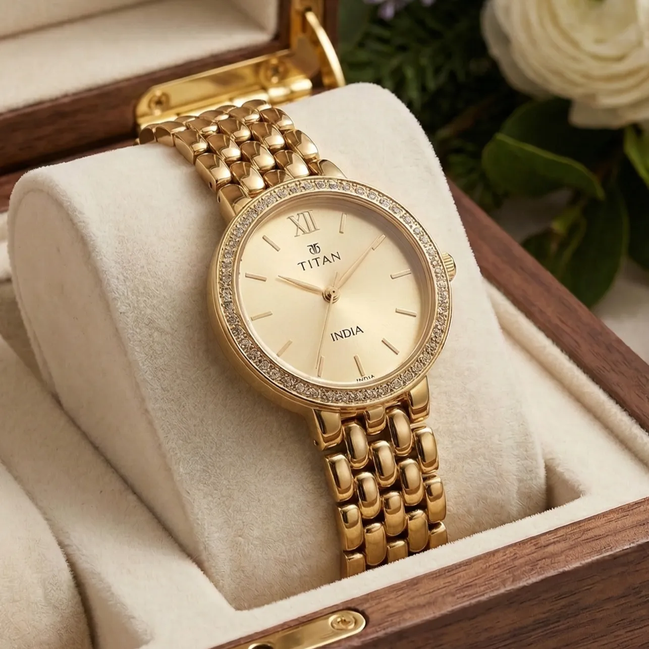 Titan Two-Tone Roman Dial Watch