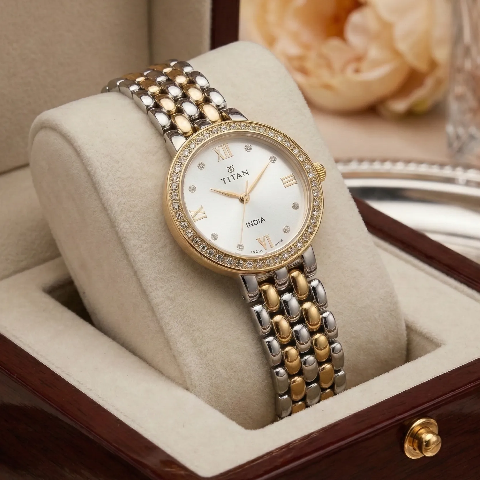 Titan Two-Tone Roman Dial Watch
