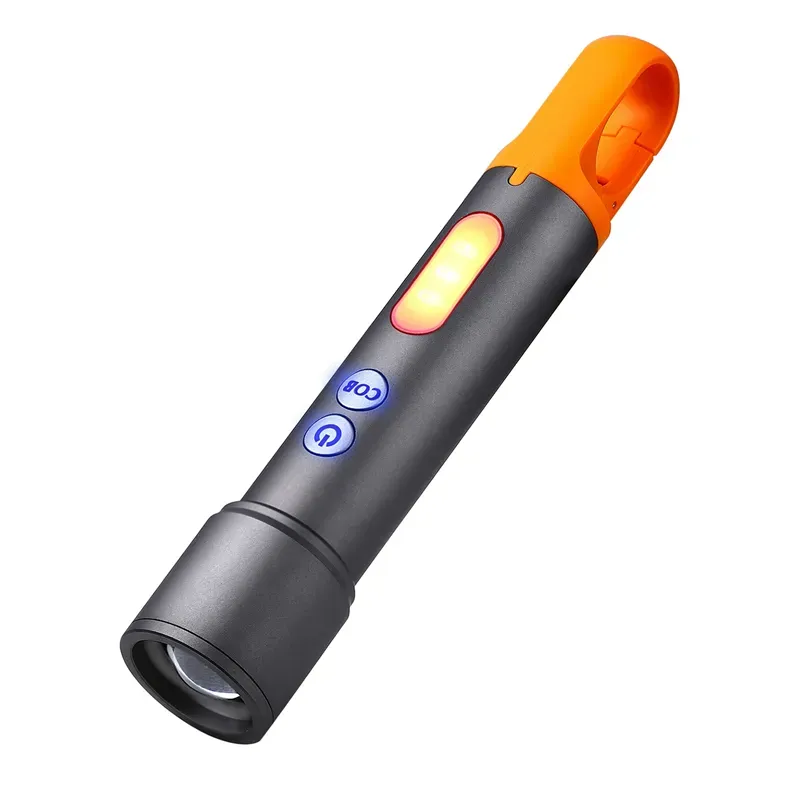 Traveller Light LED Torch – 500 Lumen Portable Tactical Flashlight with 1200mAh Battery, Optical Zoom, 9 Lighting Modes, IP65 Waterproof & USB-C Charging
