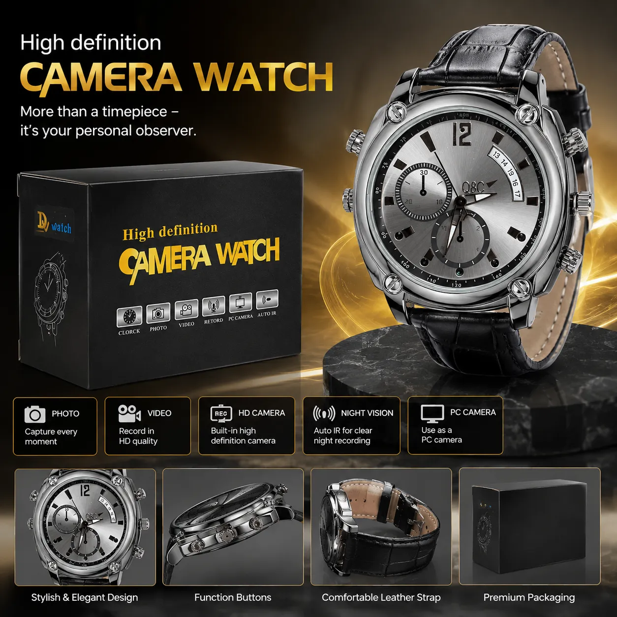 High Definition SPY Camera Watch