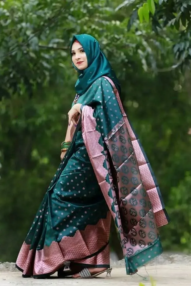 Premium Silk Katan Saree – Exclusive Design (Multiple Colors Available)