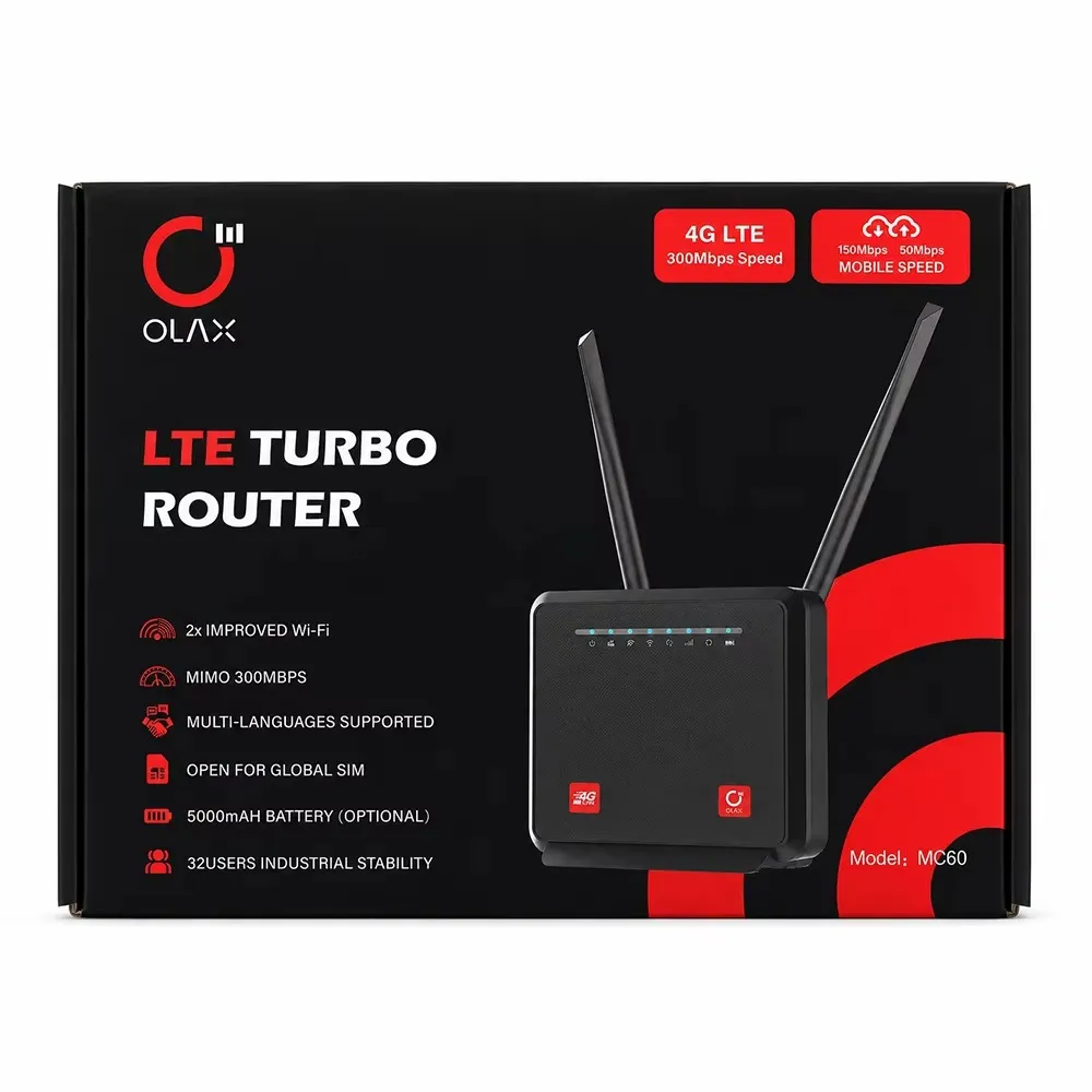 OLAX MC60 300Mbps Wi-Fi LTE Turbo Router 5000mah Battery