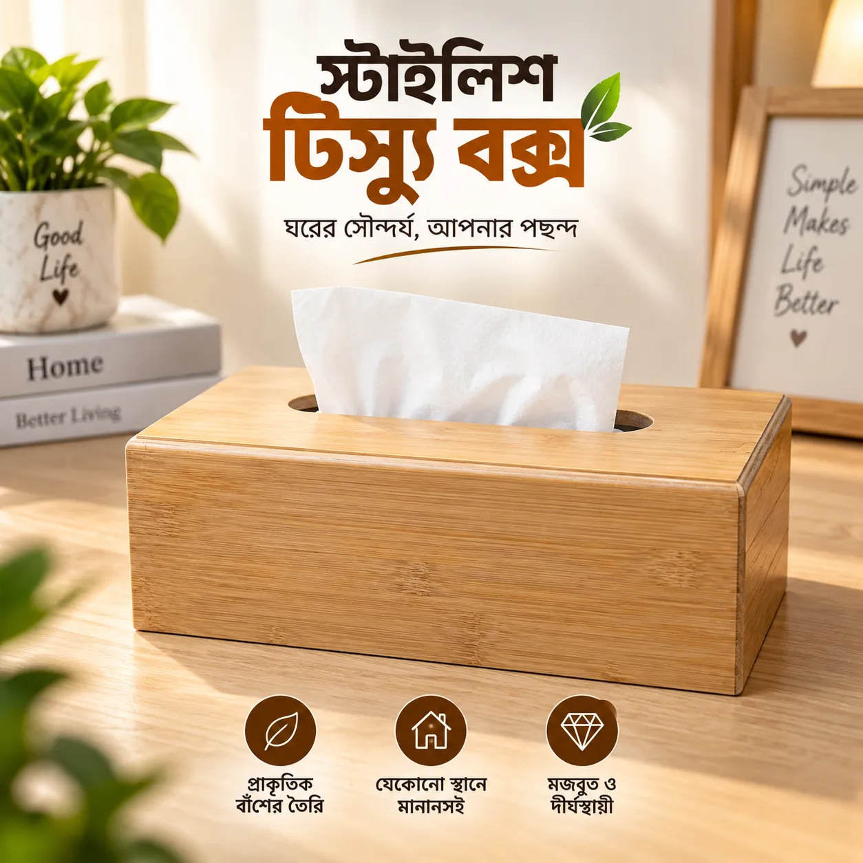 Bamboo Tissue Box
