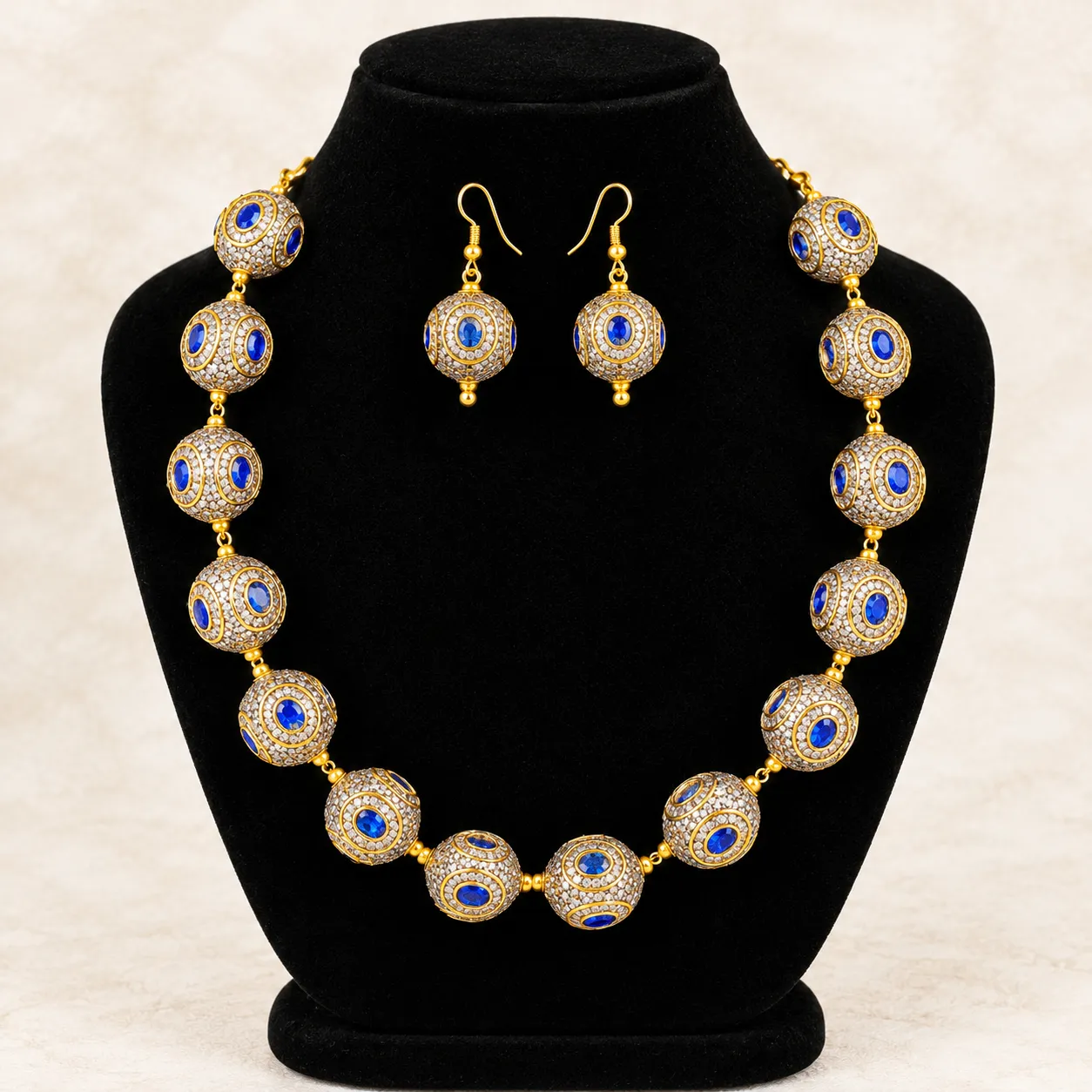 Premium Antique Turkish Ball Necklace Set
