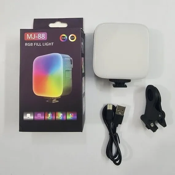 MJ-88 RGB Fill Light - Adjustable Brightness, Touch Control, RGB Colors