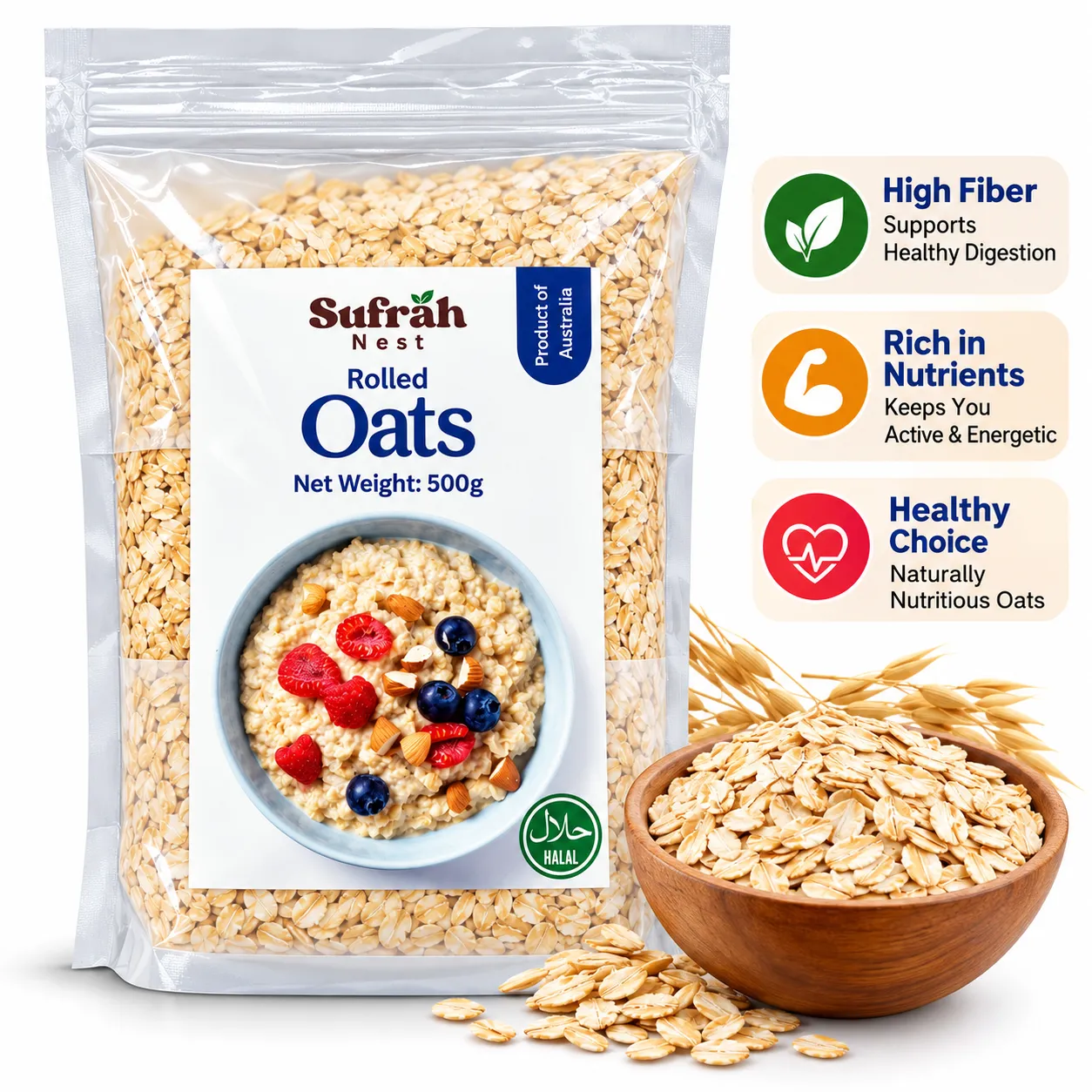 Sufrah Nest Premium Oats – 500g