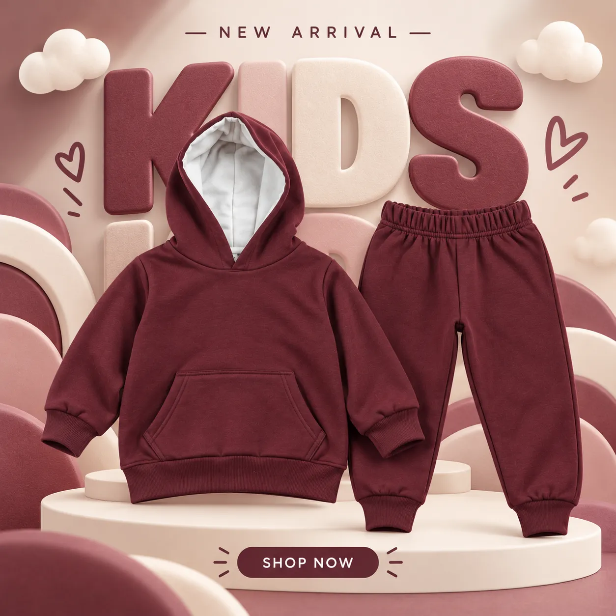 Super Soft Cotton Fleece Baby Hoodie – Warm & Skin-Friendly Winter Wear for (Boys & Girls)