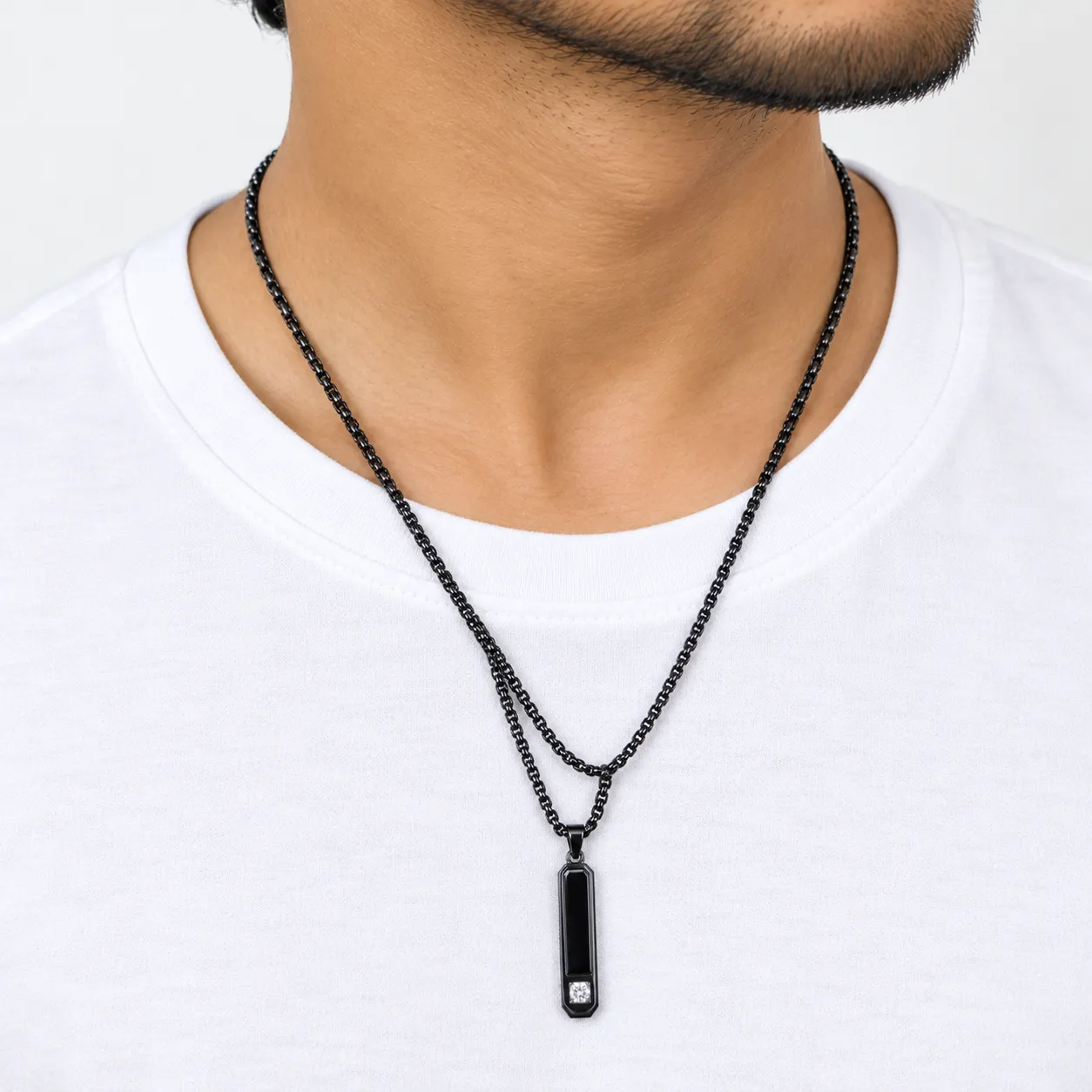 Premium Stainless Steel Bar Pendant Chain
