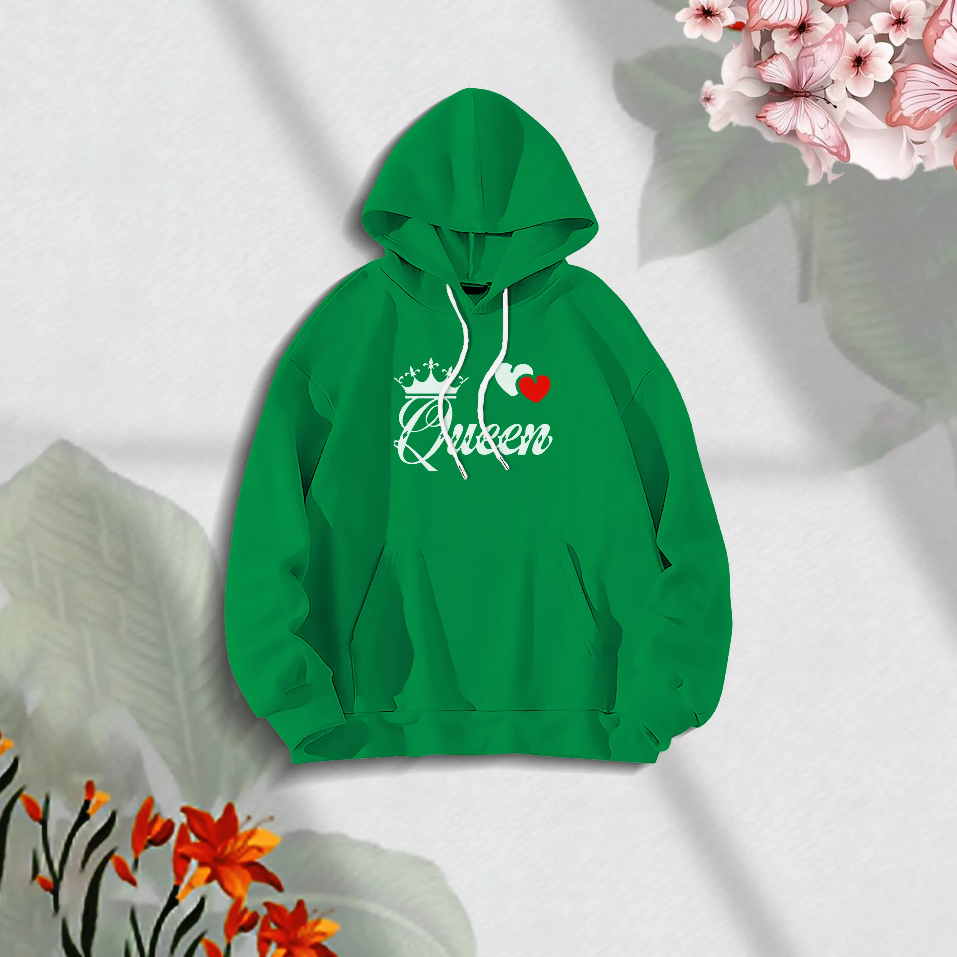 Premium Comfortable Stylish (Queen-green) Ladies winter hoodie