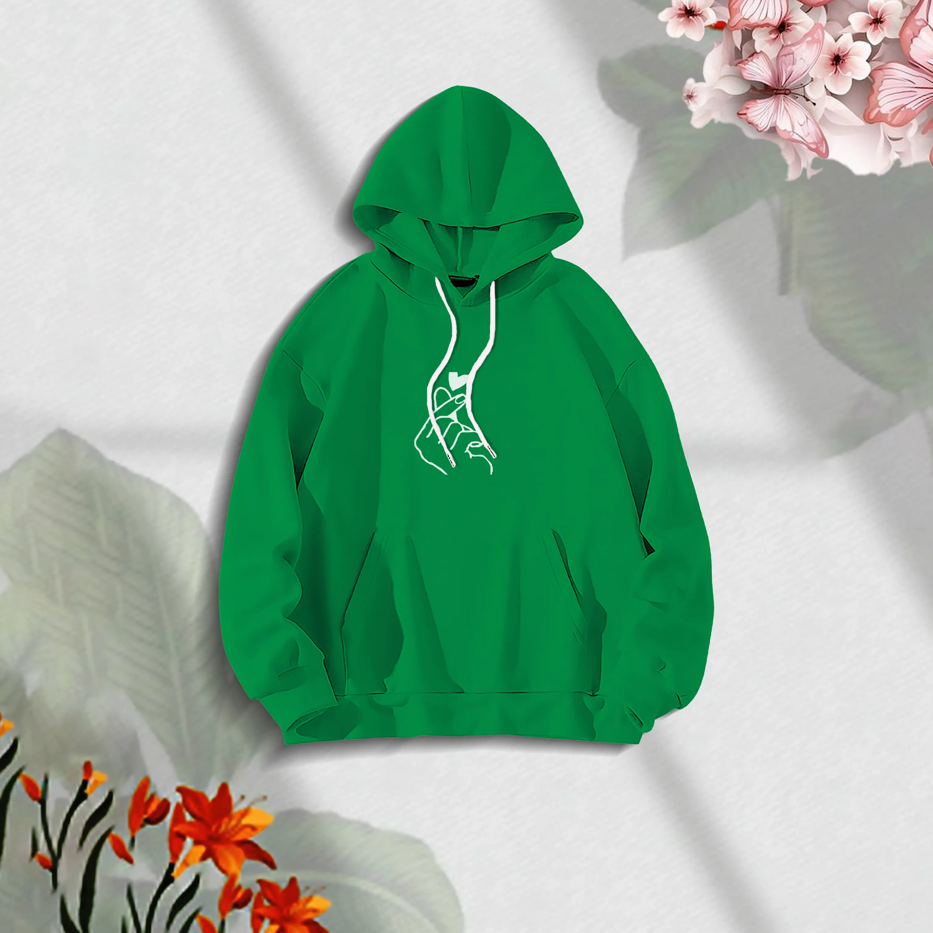 Premium Comfortable Stylish (Love Turi-green) Ladies winter hoodie
